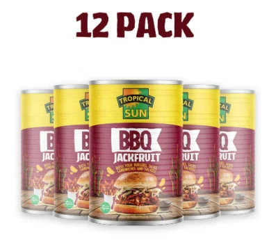 Tropical Sun BBQ Jackfruit 400g (Pack of 12)| Vegan &Vegetarian | ON SALE - Image 1 of 3