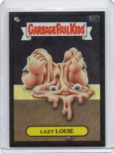 2022 GPK Garbage Pail Kids 177b Lazy Louie 55/99 Black Wave Chrome Refractor - Picture 1 of 2
