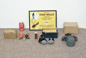 Vintage inhalers doctors items old inhaler medicine Rybar inhaler advert props - Picture 1 of 16