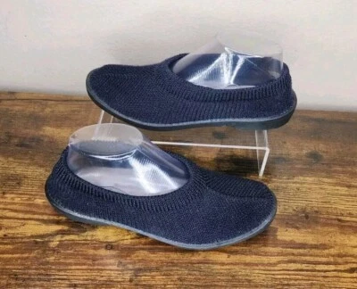 Sapato Slip On Arcopedico Sec V Malha de Malha UE 38 EUA 7 Preto Conforto Respirável  - Imagem 1 de 4