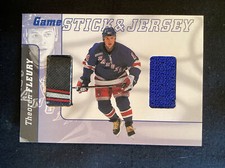 2000-01 Be A Player Signature Series Stick & Jersey Theoren Fleury #GSJ-01.  730