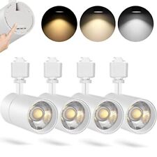 VANoopee 3-Color 20W H Track Lighting Heads Dimmable No Flicker 4 Pack White