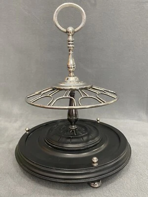 Soporte para cubiertos Christofle Francia plateado y madera Foto 1 de 4