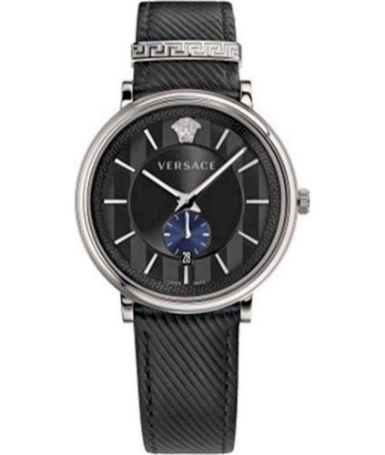 Orologio da polso uomo Versace V CIRCLE cinturino in pelle nero VEBQ009 18