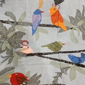 IKEA Fabric Malin Akerblom 2010 Sweden Cotton Birds Retro Style Whimsical Rare! - Picture 1 of 8