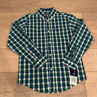 CAMISA MANGA LARGA A CUADROS VERDE Y AZUL IZOD NIÑOS TALLA MEDIANA 10/12 N Foto 1 de 4