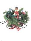 New Lighted Tabletop Christmas Arrangement In Wagon