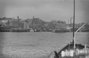 Pier 8 Pacific Net & Twine - Elliot Bay Seattle Waterfront 1920er Foto Negativ - Bild 1 von 1