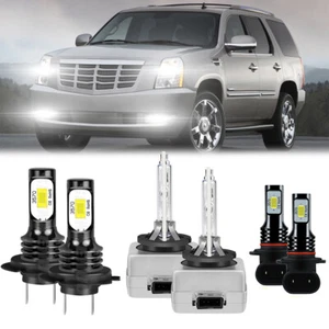 For Cadillac Escalade 2007-2008 COMBO LED/HID Headlight hi/lo+Fog Light 6 Bulbs - Picture 1 of 12