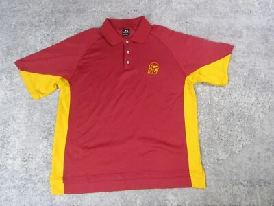 USC Trojans Polo Shirt Mens Large Red Yellow College University P2 Vintage Y2k - Image 1 of 4