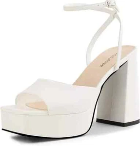 New in Box Modatope Trendy Platform Open Toe Heels with Ankle Strap size 8 - Picture 1 of 5