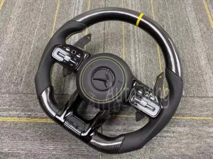 Upgrade Carbon Fiber Steering Wheel For Mercedes-Benz AMG C220 E63 G550 GT CLA S - Picture 1 of 12