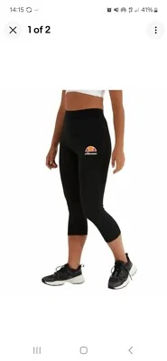 Ellesse Women's Vanoni Capri Tights, Black Size 14 — 第 1/2 张图片