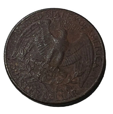 1984-D Washington Quarter ERROR  RARE COLOR RED Missing Clad Layer on Both Sides - Image 1 of 4