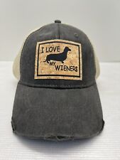 I Love My Wieners -  Trucker Cap Hat Adjustable - Adams Headwear Gray