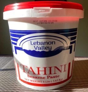 Lebanon Valley Tahini(Tahineh) , 8 Lb Tub - Picture 1 of 2