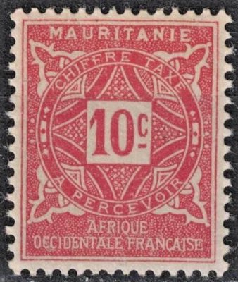 MAURITANIA:1914 SC#J10 MH AJ1325 Foto 1 de 2