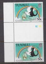 TUVALU, 1986 United States Peace Corps, STAMPEX ADELAIDE 50c., paire de gouttières, neuf neuf