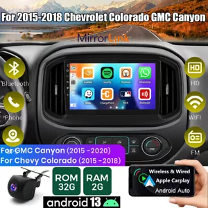 For 2015-2018 Chevrolet Colorado GMC Canyon Apple CarPlay GPS Car Stereo Radio - Picture 1 of 16