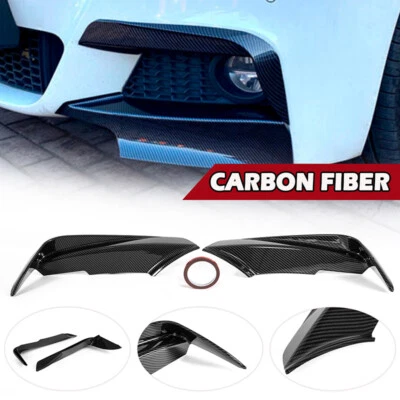 Labio del alerón del parachoques delantero para BMW Serie 3 F30 M Sport 2012-2018 fibra de carbono Foto 1 de 4