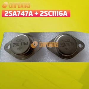 2 pares de transistores de potencia SANKEN T 2SA747A + 2SC1116A A747A + C1116A TO-3 - Imagen 1 de 1