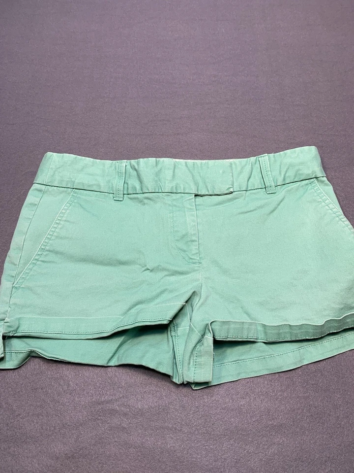Pantalones Cortos Chinos Ann Taylor Loft Adulto 4 Mujer Verde Algodón Foto 1 de 4