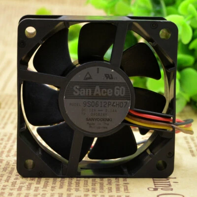 SANYO San Ace 9S0612P4H07 6CM 12V 0.14A 6025 Chassis Cooling Industrial Fan - Image 1 of 4