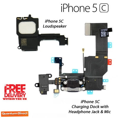 iPhone 5C Replacement Charging Dock Port Headphone Jack + Loudspeaker - Image 1 of 3