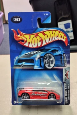 2003 Hot Wheels Final Run Lamborghini Diablo #9/12 #203 Red Car NEW NOS  C14 - Image 1 of 2