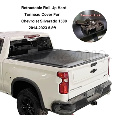 Cubierta Tonneau retráctil 5,8' para Chevrolet Silverado 1500 2014-2023 Sierra GMC Foto 1 de 4