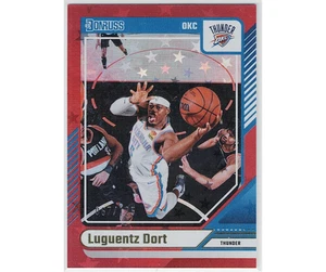 2024-25 Panini Donruss Intl Luguentz Dort #24 Red Stars/125 OKC Thunder - Imagen 1 de 2