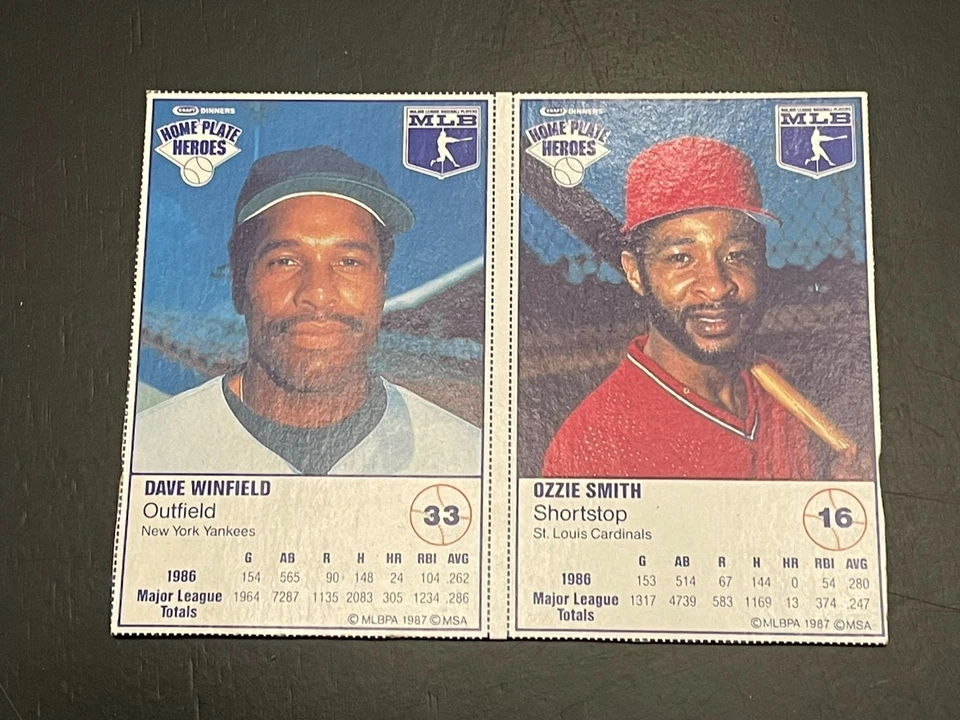 1987 Kraft Home Plate Heroes Полная Панель Дэйв Уинфилд и Оззи Смит - Изображение 1 из 1