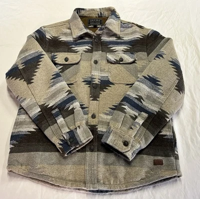 Jachs New York Sweater L  Aztec Faux Fur Lined Heavy Outdoor Button Shacket - Image 1 of 4