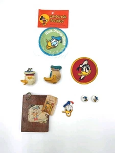 Vintage 1960er Donald Duck Lot bestickte Aufnäher Knöpfe & mehr zufällige Sammlerstücke - Bild 1 von 16