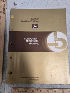 John Deere, componente manual técnico, motores de gasolina Yanmar, 1987, CTM12 - Imagen 1 de 1