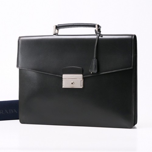 Prada Valigetta Portadocumenti in Pelle Saffiano Made In Italy Abbigliamento