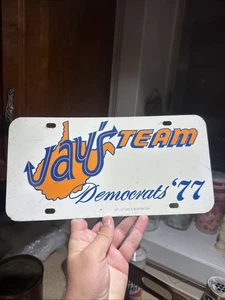 1977 Jay Rockefeller Democrats Governor Booster License Plate West Virginia - Picture 1 of 4