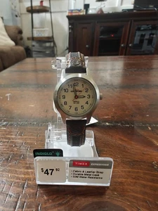Timex T41181, Women's "Expedition" Brown Leather Watch, Indiglo, 50 Meter WR - Picture 1 of 5