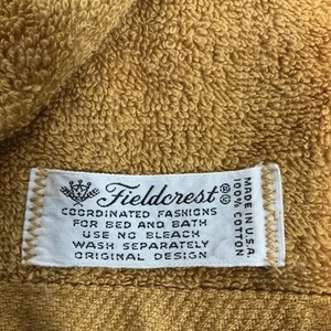 Vintage Fieldcrest Hand Towel with Lace Trim Gold - Picture 1 of 3