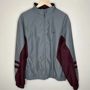 Vintage Champion Jacket Large Mens Colorblock Full Zip Athletic 90s Windbreaker - Picture 1 of 10