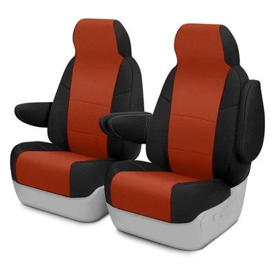 For BMW X3 04-10 Seat Cover CR-Grade Neoprene 1st Row Black & Inferno Orange Foto 1 de 4