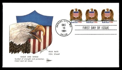 Mayfairstamps US FDC 1991 Eagle and Shield Bulk Rate First Day Cover aau_39751 - Image 1 of 2