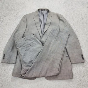 Tiglio Luxe Suit Men 46L 40W Gray Super 150s Wool Semi Canvas Novello Italy Read - Picture 1 of 24