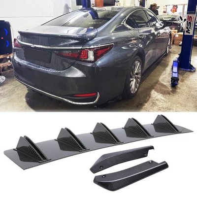 Alerón de parachoques trasero de carbono 5 aletas + difusor Canard trasero para Lexus ES300H 2013-25 Foto 1 de 4