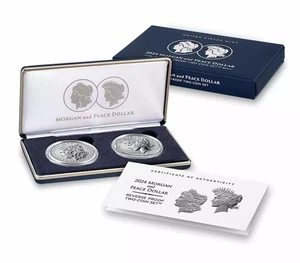 2024 Morgan and Peace Dollar Reverse Proof two-coin set - Picture 1 of 1