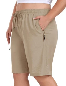 Women's Plus Size Cargo Shorts Quick Dry Lightweight Summer Hiking Shorts for... - Picture 1 of 6