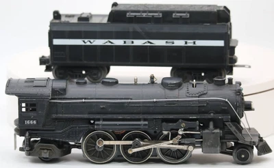 Vintage Lionel Trains Post War 1666 Prairie 2-6-2 Locomotive w/ Wabash Tender O - Image 1 of 4
