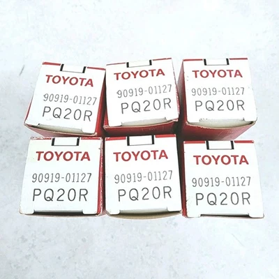 Toyota Spark Plugs 90919-01127 PQ20R Genuine OEM Parts Platinum Tip Set of 6 NOS - Image 1 of 4