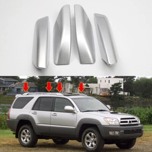 For Toyota 4Runner 2003-2009 Silver Roof Rack Bar End Cover Shell Replace 4pcs - Picture 1 of 8