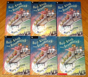 Lot 6 BED-KNOB AND BROOMSTICK Mary Norton guided reading Bedknob VGC - Imagen 1 de 1